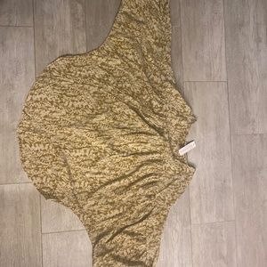 NEW Boho Top, HAYDEN of Los Angles, mustard and off white print.